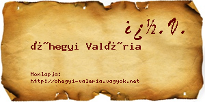Óhegyi Valéria névjegykártya