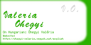 valeria ohegyi business card